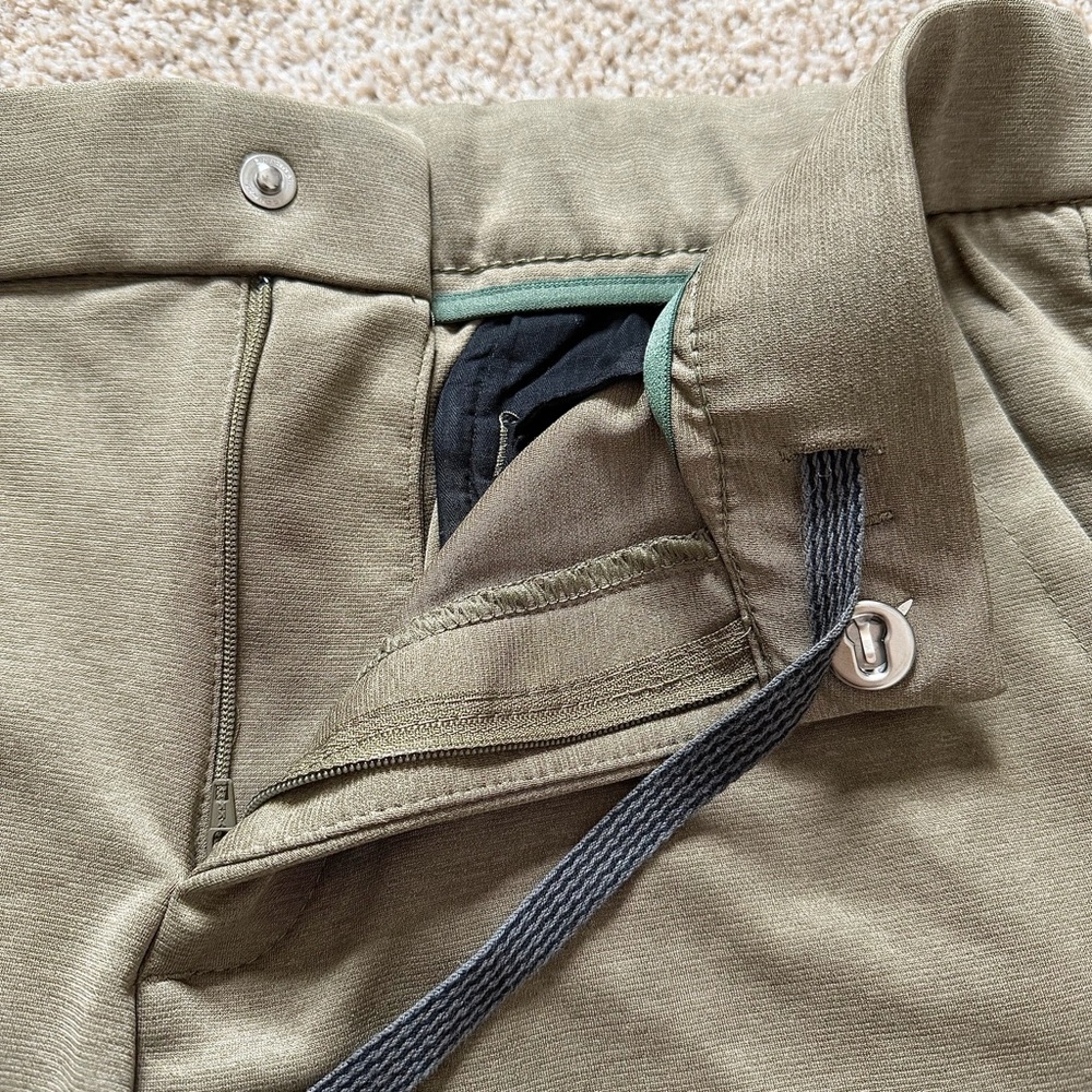 Bonobos Off Duty Elastic Waist Pants Mens Medium Short Green Stretch Work Travel - Picture 3 of 11